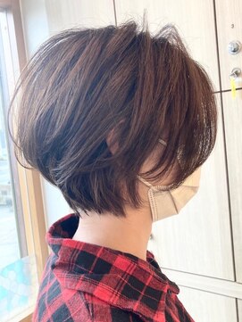 エス ハート オブ ヘアー 名東店(Heart of HAIR) 【ES 田中】Autumn Style #23 前髪なしショートココアベージュ