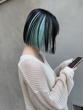 ペレ 渋谷(PELE) Y203_インナーカラー×ペールブルー