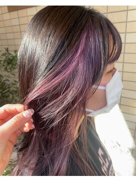 ズール 生田店(ZU LU) インナーカラーパープル/かわいい◎20代30代40代50代