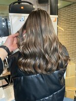 ラフ(LAFF)&nbsp;#バレイヤージュ#グレージュカラー#ボブウルフ#ココアベージュ