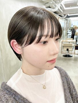 ソーコ 渋谷(SOCO) 大人ショートボブ丸みショートマッシュショートカット前髪あり