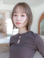 イオ 本厚木(io)&nbsp;レイヤーボブフルバングフェイスレイヤーベージュカラー小顔