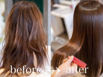 ヘアスタジオ ガロウ(hair stuido garou)の写真/お客様に合わせた薬剤で髪色をキープ♪艶感をまとった美髪へ＊MILBONトリートメント取扱い◎[盛岡/学割U24]