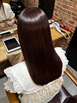 ネウィ ジャム 町田(newi JAM) ワンレンボブ前下がりショート内巻きワンカール鎖骨ミディアム