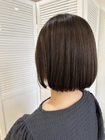 ヘアーエポック(hair epoque)&nbsp;ミニボブ　ベージュ　グレージュ　切りっぱなしボブ