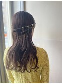 シニヨンダウンヘアアレンジ