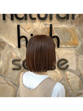 ナチュラルハイセンス 本店(natural high sense) 王道ボブ×ベージュカラー　似合わせカット/町屋駅