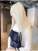 ホワイトブロンドメルティカラー似合わせカット_ba537611