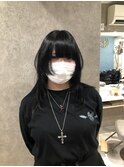 地雷系姫カットロングウルフ