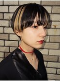 セクションカラーマッシュ、マッシュショート、インナーカラー