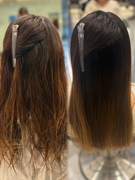 アピッシュ ギンザ(apish ginza) 根元ストレートで叶う艶髪ナチュラルストレート