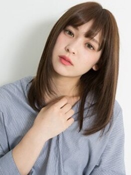 ヘアメイク アンリ 宮崎台店の写真/自然で艶のある憧れのストレートヘア♪ダメージレスで思い描いたスタイルに！デザイン性も重視したStyle◎