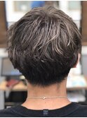 メンズマッシュ×グレージュ