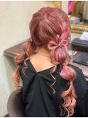 リボンのおさげ