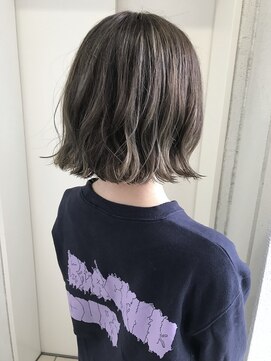ヘアーデザイン シュシュ(hair design Chou Chou by Yone) オリーブベージュ×切りっぱなしボブ♪