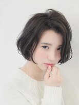 オウルズ(owls)&nbsp;【owls】大人可愛いかきあげバング透け感カラー内巻き重めボブ