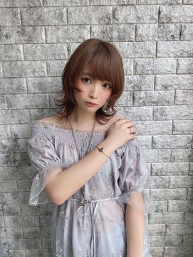 リアイス(Re:ICE) ミニウルフ/くすみブルー/流れるレイヤー/インナーハイライト