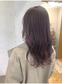 似合わせカットダブルカラーラベンダーブラウングラマラスカール