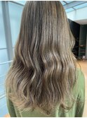 韓国前髪顔周りロング×インナーグレージュ[心斎橋/髪質改善]