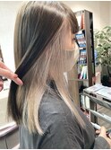 インナーカラー ホワイトベージュ