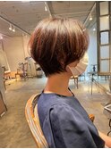 大人綺麗な小顔襟足スッキリショートボブ　30代40代50