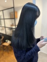 モユ(moyu) 艶髪ダークネイビー