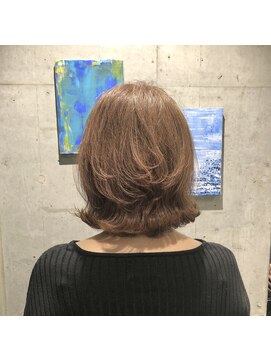 リュネッツ あざみ野店(lunettes) 【白髪ぼかし】ハイライトナチュラルベージュ×ボブウルフ