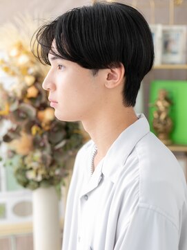 カバーヘア ブリス 大宮西口(COVER HAIR bliss) 黒髪センターパートナチュラルマッシュヘア―c3大宮