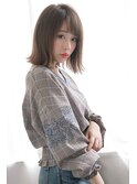 ★くびレイヤーエモージュ小顔似合わせカット斜めバング