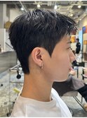 韓国アイビーリーグカットベリーショートダウンパーマ