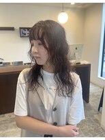 ビーヒアナウ 野々市市役所前店(BE HERE NOW N゜04) ロングパーマ×ピンクパープル
