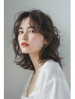 ヘアアンドメイク チェル(hair&make CheRu.)&nbsp;こなれミディイメチェンウェーブパーマ［御殿場/裾野］