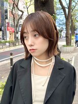 レア 渋谷(Le'a) タッセルボブ/韓国ボブ/切りっぱなしボブ/暖色ブラウン