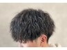 ツイストスパイラルパーマ+メンズカット+シェービング（眉カット）￥12000