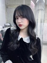 フィヴェント(Fivent)&nbsp;黒髪ボブルフネビージュ小顔ワンレン顔まわり韓国レイヤーカット