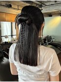 【あきら】ヘアセットカチモリハーフアップタイトヘア