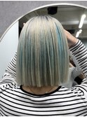 大人気組み合わせ　水色×ブロンド