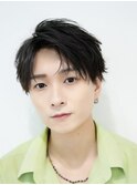 ラウンドマッシュシースルーフェザーショートウルフ