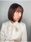 オリーブグレージュ切りっぱなしボブディp1浦和20代30代40代