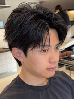 アンサー 渋谷(ANSWER)&nbsp;センターパートフェザーパーマ毛流れニュアンス縮毛矯正