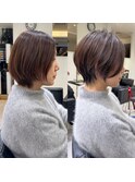 30代40代50代ショート白髪ぼかし銀座丸みくびれ井