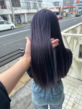 スーパーシーン(SUPER SCENE) 着物ヘア/ダークアッシュ/ミディアムレイヤーカット/宜野湾