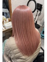 ロア インターナショナル 新宿店(LoA International)&nbsp;【新宿】髪質改善ブリーチダブルカラーコーラルピンクベージュ