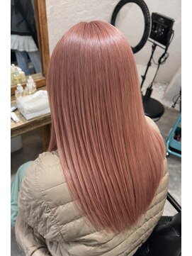 ロア インターナショナル 新宿店(LoA International) 【新宿】髪質改善ブリーチダブルカラーコーラルピンクベージュ
