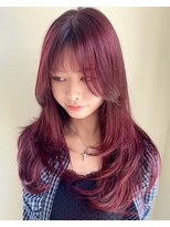 エクファ ヘア シェリル 草津 南草津店(ex-fa hair cherir)&nbsp;イメチェン/ピンクベージュ/アンブレラカラー/前髪/南草津