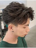 奈良めmen'sフェザーパーマフェザーショート