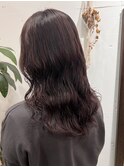 レイヤーボブハイライトカラーミルクティーベージュ