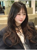 柔らかショコラブラウン×韓国ウェーブレイヤー☆彡