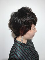 パティオンツー(PATIONN2)&nbsp;秋のボーイッシュショートボブインナーパープルカラースタイル