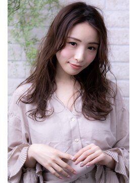 ヘアーアートシフォン 川口東口店(hair art chiffon) ダークアッシュ/大人ガーリー/フェミニン小顔ロング